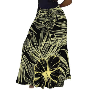 Floral High-Waisted Fluffy Maxi Skirt