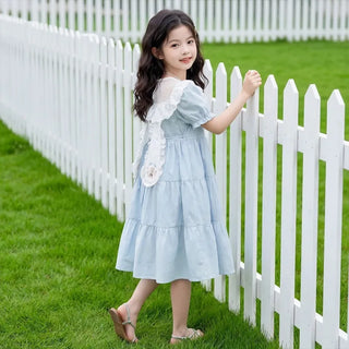 Princess Lace Flower Trim Cake Dress