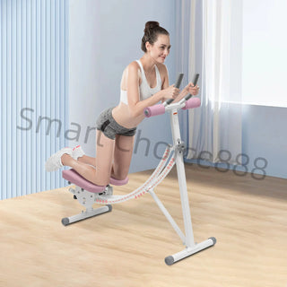 Dual-Track Abdominal Trainer Ab Machine 330lbs Weight Capacity Foldable Gear Adjustment Core & Abdominal Exercise for Home Gym