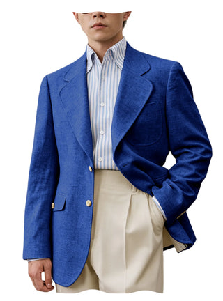 Linen Single Breasted Blazer Business Suit