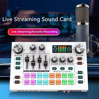 Live Streaming Sound Card DJ Mixer Effects