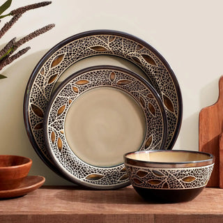 Alexandria Dinnerware Set (16 Piece),Tan