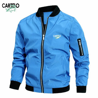CARTELO Men's High Quality V-neck Jacket Spring and Autumn Trend Fashion Sports and Leisure Jacket Top