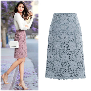 French Water-soluble Lace Hip Skirt
