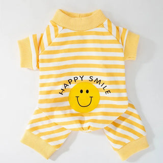 Striped Print Pet Dog Jumpsuits
