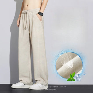 Men Breathable Linen Blend Baggy Pants