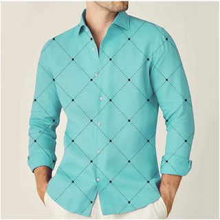 Men's Geometric Designer Print Shirt