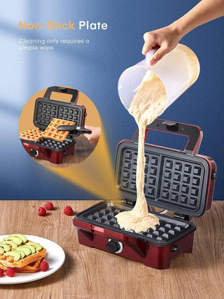 Sandwich Maker, 3 in 1 Waffle Maker with Removable Plates, 1200W Panini Press with Interchangeable Non-Stick Plates, Indicator L