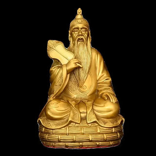 Feng Shui Brass Taishang Laojun Statue