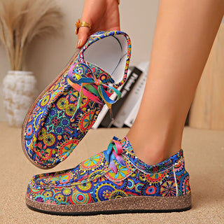 Women's Ethnic Colorful Printed Shoes