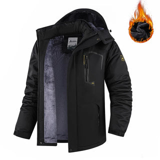 Men Fleece Lined Hooded Winter Jacket