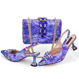 Italian Rhinestone Shoe & Bag Set