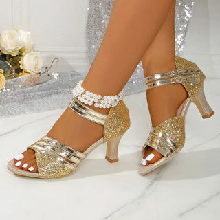 Elegant Shiny Crystal Bridal Sandals