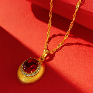 Luxury 24K Gold Water Drop Pendant