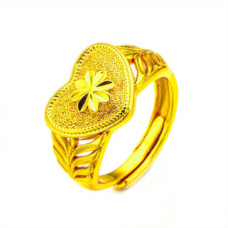 Open Heart 24K Gold Oxidation-resistant Ring