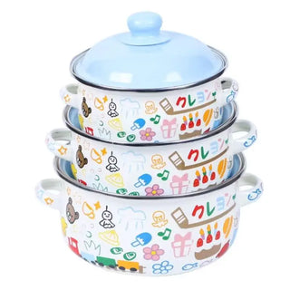 Enamel Vintage Stock Pot Set