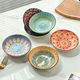 Creative 6-Piece Bohemian Ceramic Plates
