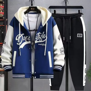 Men's Hooded Sports Tracksuit Set