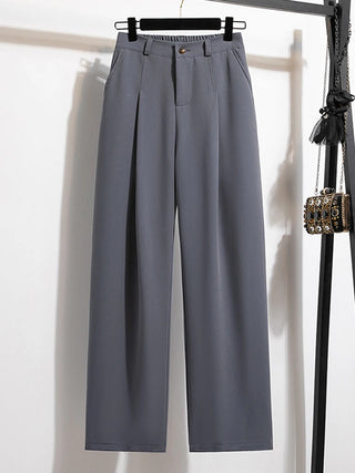 Loose Fit High Waist Suit Pants