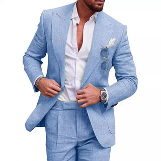 Luxury Brand Linen Business Suit