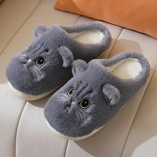 Lovely Warm Cute Cat Plush Slippers
