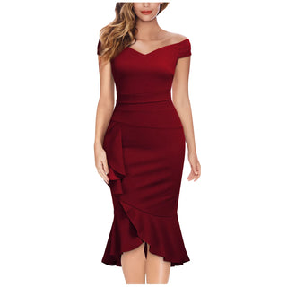 Women's Elegant Off Shoulder Party Dress