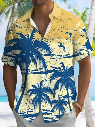 Leisure Street Walk Hawaiian Printed Full Open Button Shirt - Epictzar Intl.