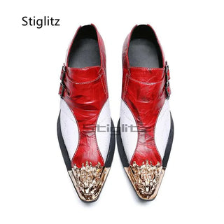 Genuine Leather Wedding Double Buckle Shoes