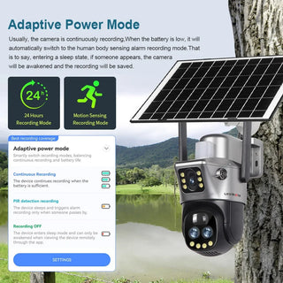 Solar 10X Zoom Alarm Auto Tracking Camera