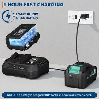 Fast Charger Lightweight Cordless Leaf Blower