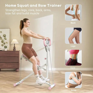 Foldable Leg Trainer Squat & Rowing Machine