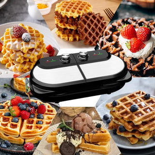 Double 6 Inch Breakfast Waffle Maker