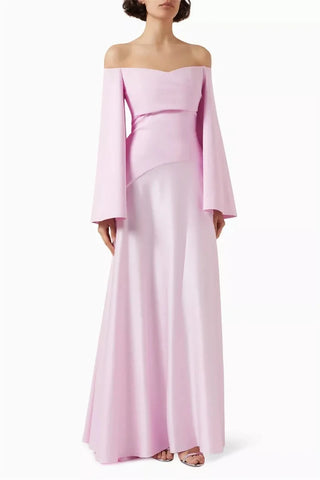 Customized Off Shoulder Long Evening Dress