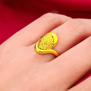 Adjustable Open 24K Gold Ring