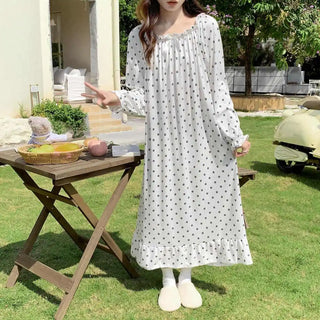 Women Long-sleeved Loose Nightdress