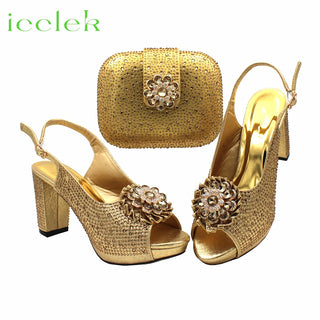 Italian Design Sandal with Handbag Set
