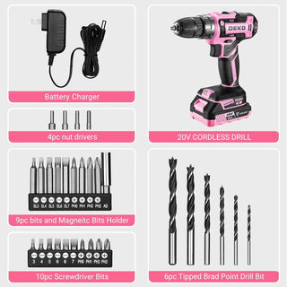 Electric Cordless Power Drill Set