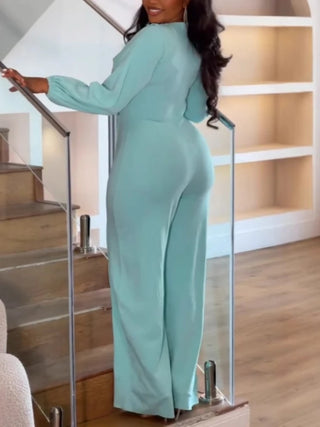 Elegant Evening Party Wide Leg Jumpsuit