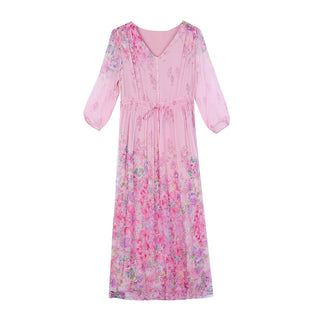 Summer Korean Vacation Fashion Elegant Maxi Dress New Luxury Dance Party Dress 2024 Women Boho Beach Floral Silk Casual Vestidos