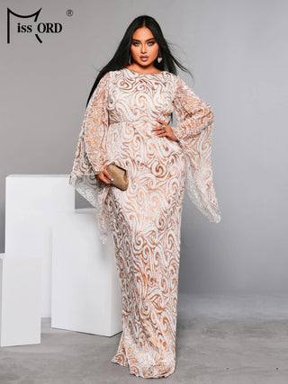Luxury Geometric Sequin Evening Party Dress - Epictzar Intl.