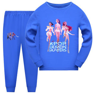 Kpop Demon Hunters Kids Clothes Rumi Mira Zoey Girls Pajama Set Fashion Boys Long Sleeve Pyjamas Children Sleepwear Suit