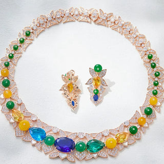 Diamond Tennis Choker Jewelry Sets
