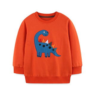 Dinosaur Print Trendy Sports Sweatshirt