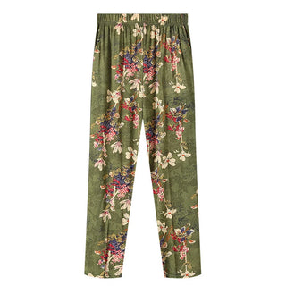 Elastic High Waist Loose Cropped Pants
