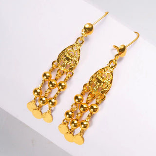 Elegant 24K Gold Dangling Earrings - Epictzar Intl.