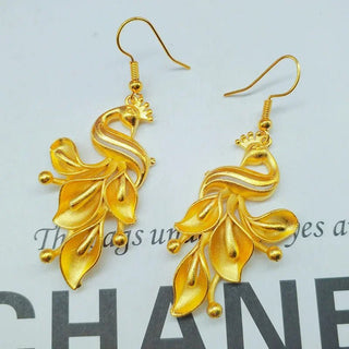 High Quality 24K Gold Peacock Earrings - Epictzar Intl.