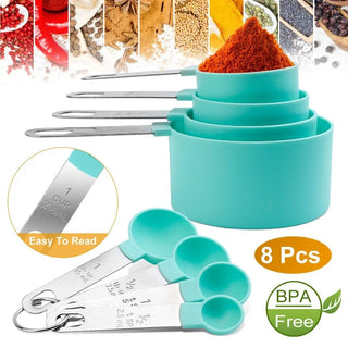 Kitchen Utensil 8Pcs Plastic Measuring Set