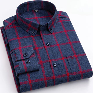 Single Pocket 100% Cotton Plaid Shirt