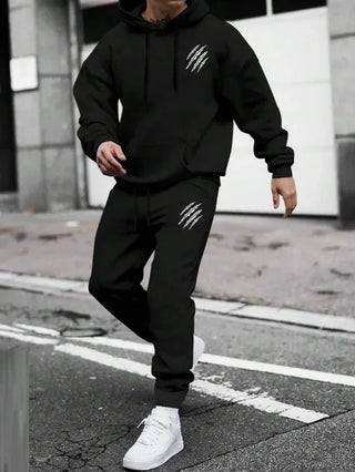 Hooded Paw Printed Running Sportswear