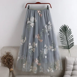 Vintage Embroidery Ethnic Style Party Skirt